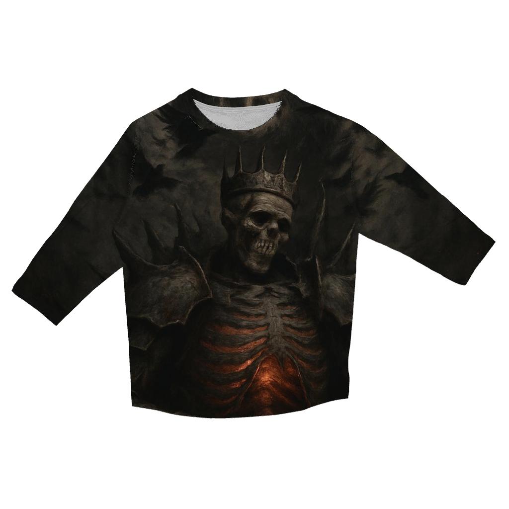Throne Of Ashen Crows casual three quarter sleeve shirts