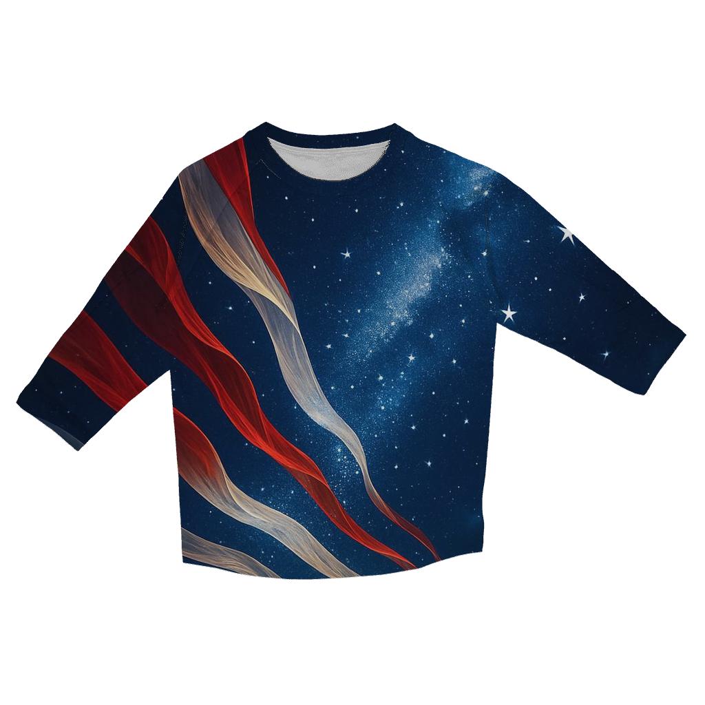 Celestial Stripes Horizon designer 3/4 sleeve blouses