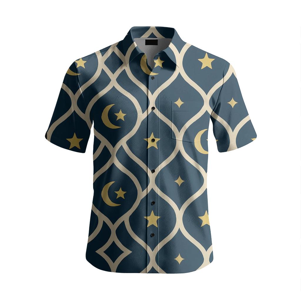Celestial Ogee Lattice Constellation designer stitched shirts