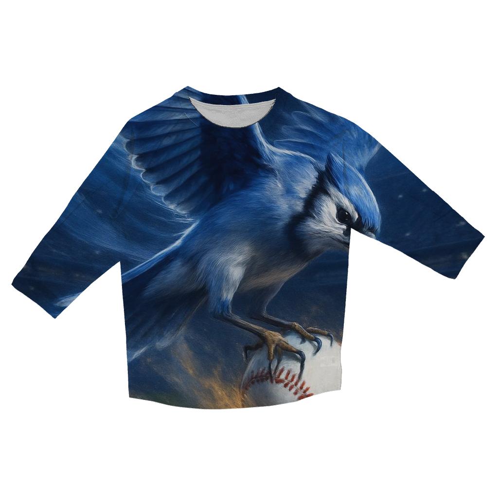 Blue Jays Night Flight Over The Diamond printed three quarter sleeve shirts