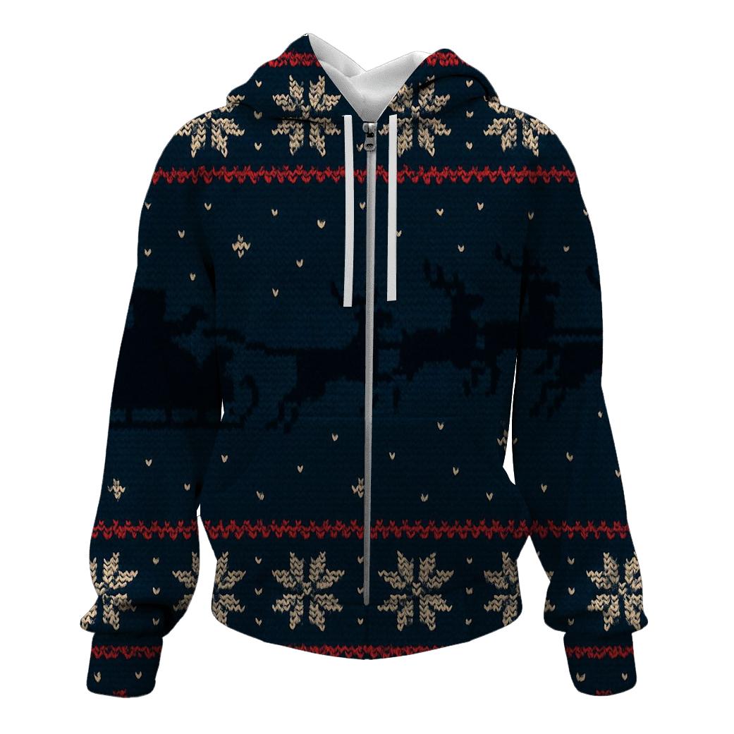 Midnight Sleigh Silhouette Bands Design hoodie styles