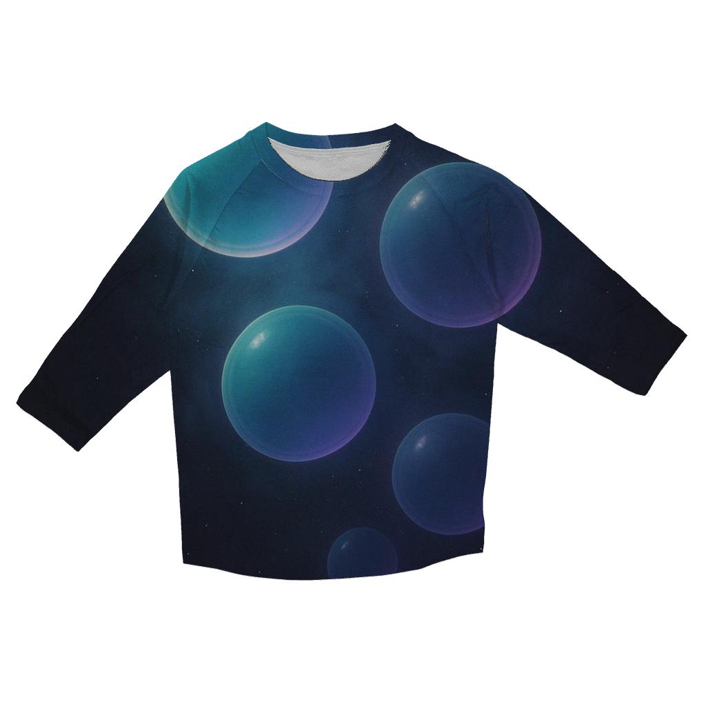 Celestial Prism Drift trendy 3/4 sleeve tops