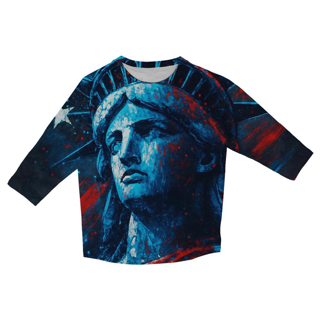 Urban Liberty Graffiti Flag cotton quarter sleeve shirts