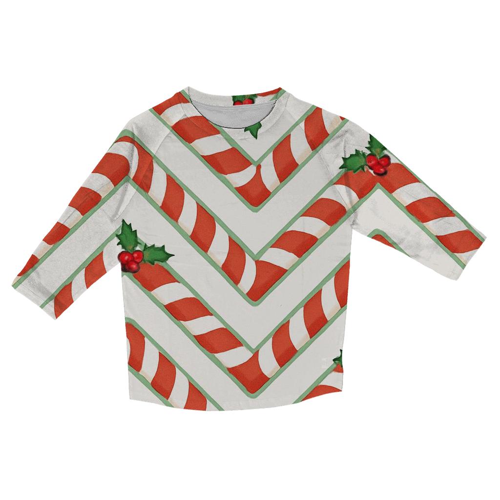 Candy Cane Chevron Parade cotton quarter sleeve shirts