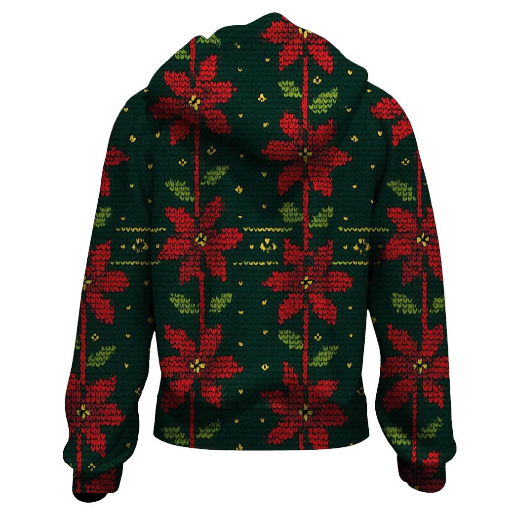 Poinsettia Zigzag Ladder Design hoodie designs