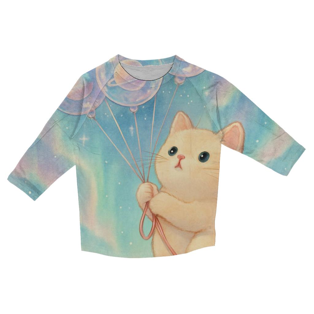 Aurora Balloon Cat Voyage fashion 3/4 sleeve shirts