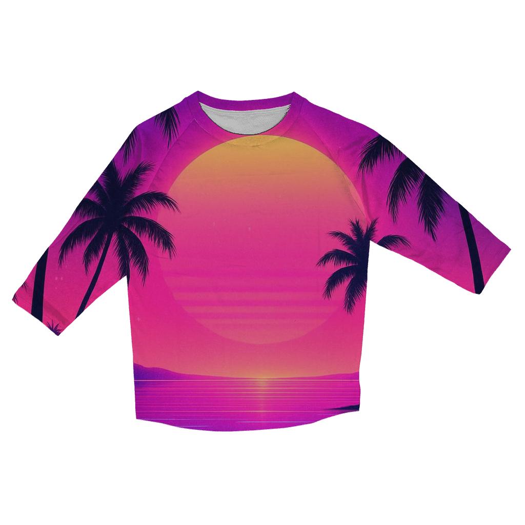 Neon Lagoon Afterglow personalized 3/4 sleeve tees