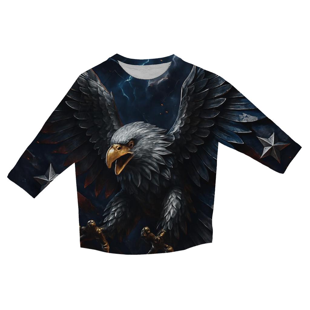 Eagle Storm Metallic Flight trendy 3/4 sleeve tops