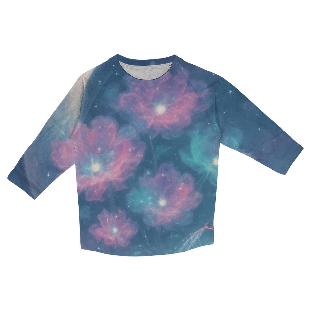 Nebula Garden On The Sleeping Moon stylish quarter sleeve tops