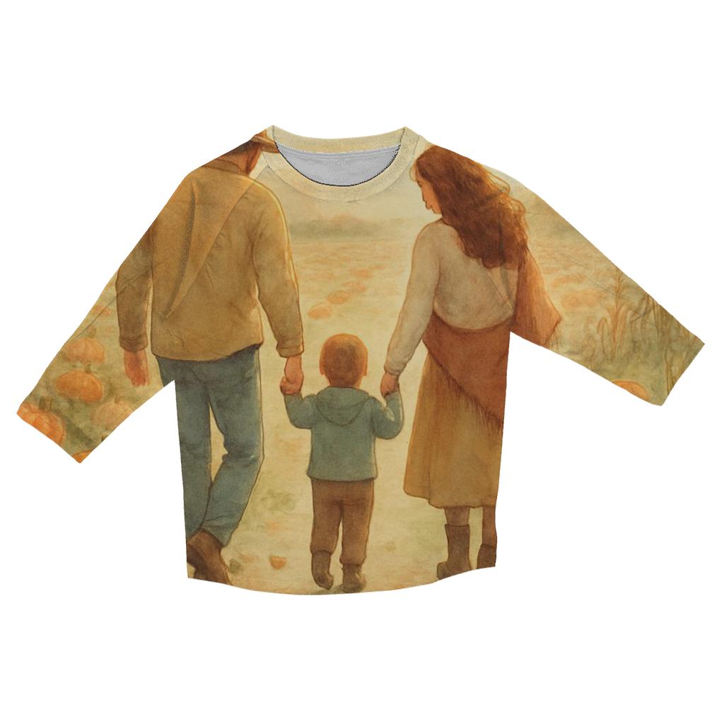 Pumpkin Patch Gratitude Walk personalized 3/4 sleeve tees