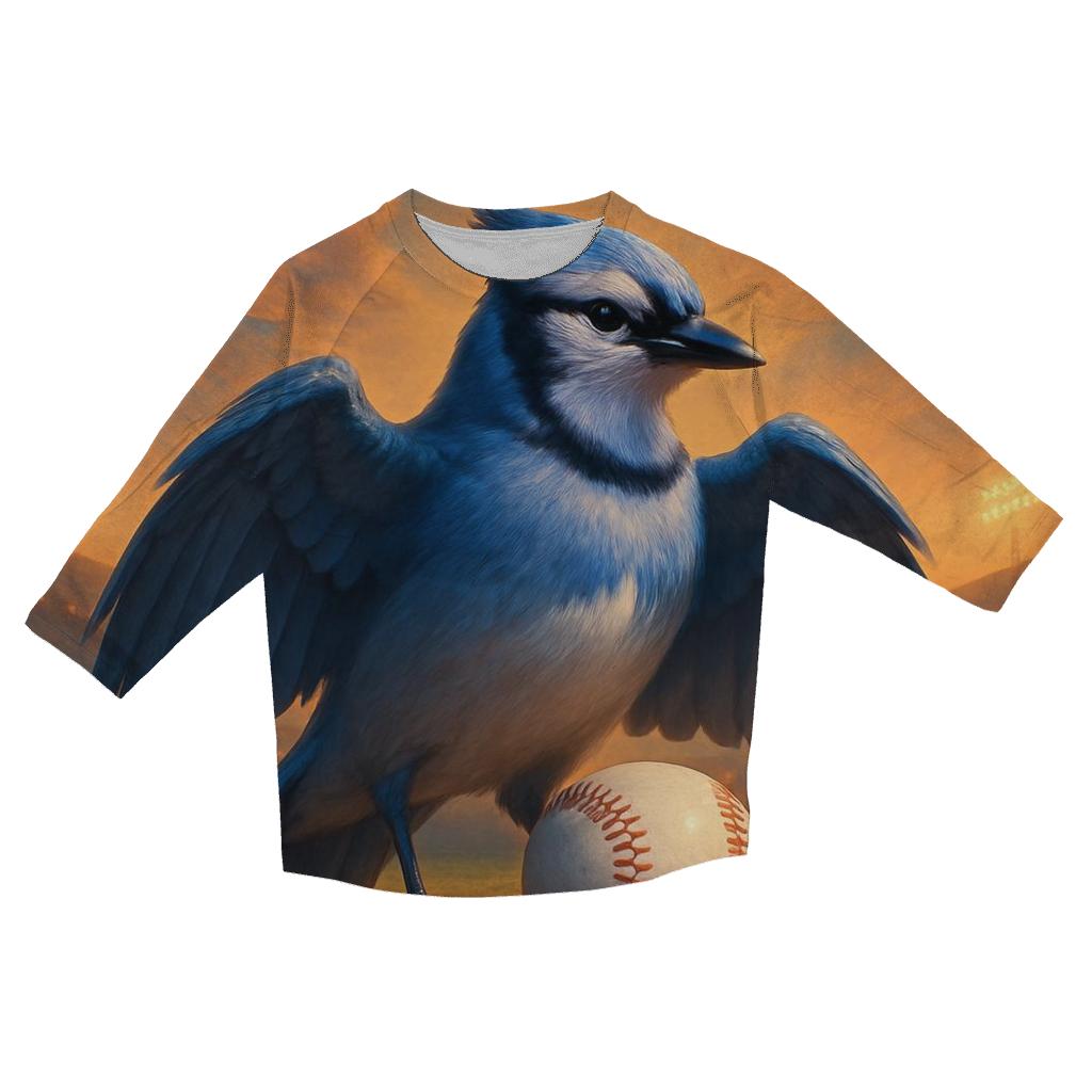 Feathered Horizon Home Plate Blue Jays fashion 3/4 sleeve shirts