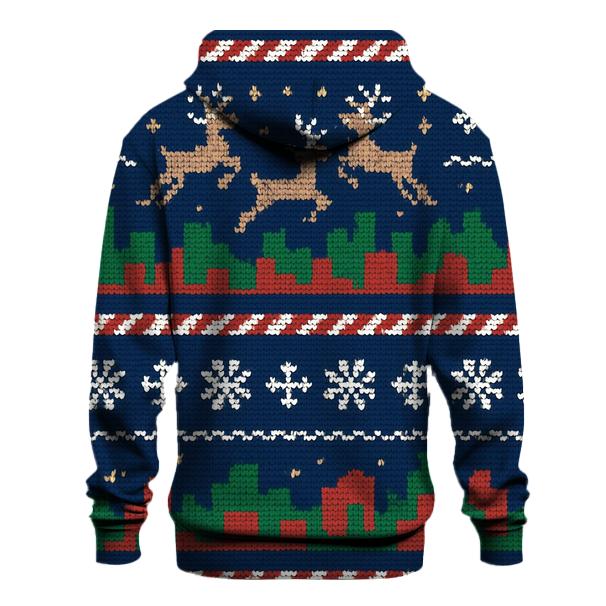 Tinsel Reindeer Skyline Design designer hoodies