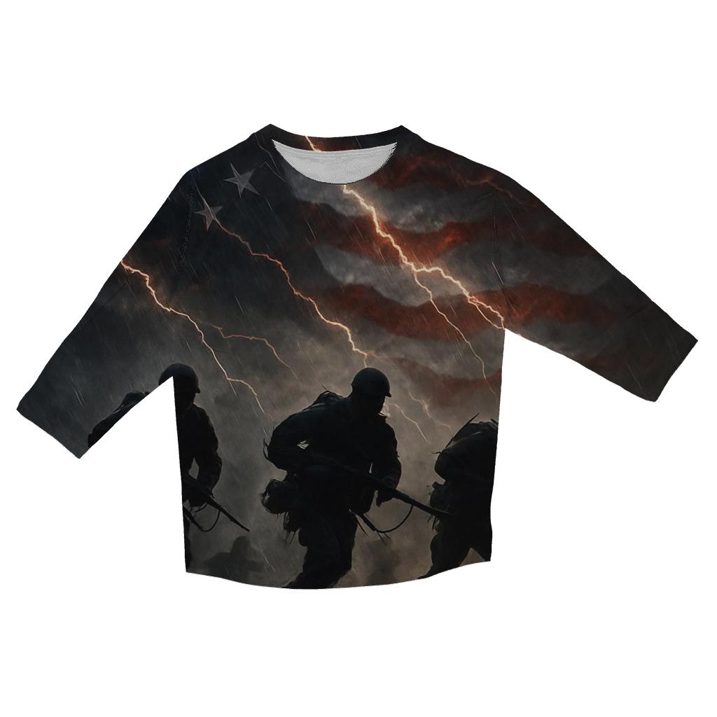 Stormfront Valor Flag Charge custom 3/4 sleeve shirts