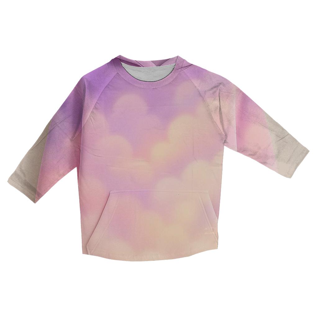 Pastel Cloud Reverie printed three quarter sleeve shirts
