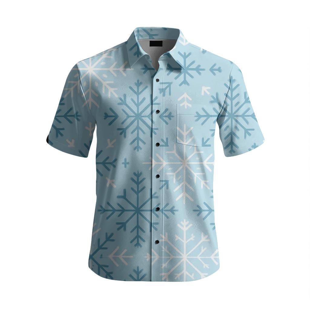 Nordic Snowflake Tessellation Field custom embroidered shirts