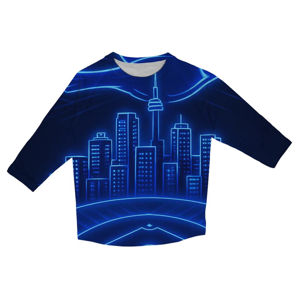 Skyline Surge Diamond In Blue Jays stylish quarter sleeve tops