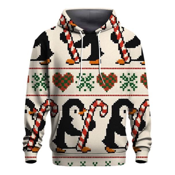 Candy Cane Penguin March Design hoodie trends