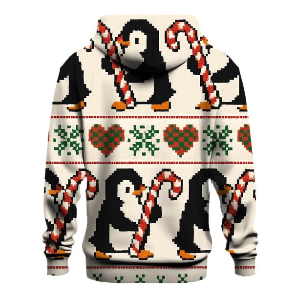 Candy Cane Penguin March Design hoodie trends