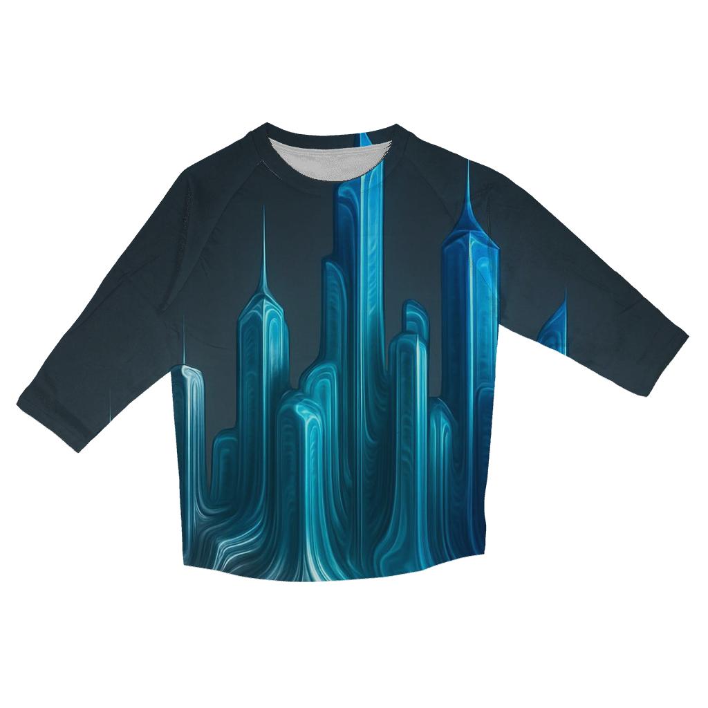 Chromatic Liquid Skyline custom 3/4 sleeve shirts
