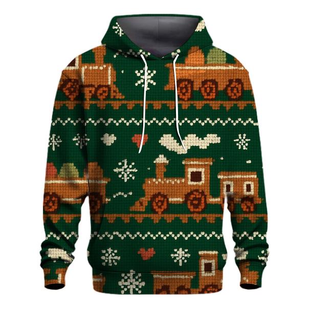 Gingerbread Train Tracks Design hoodie designs