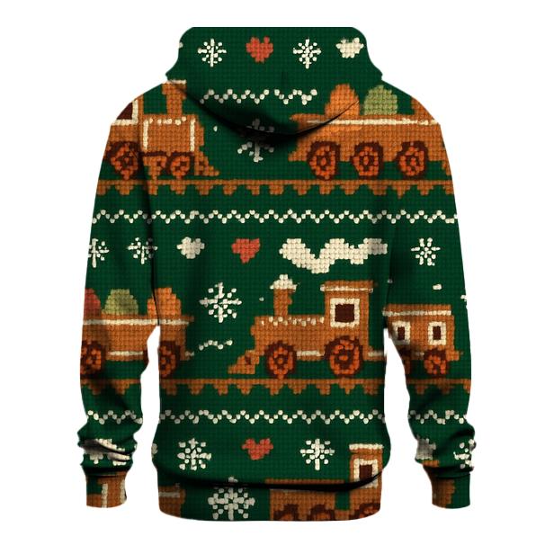 Gingerbread Train Tracks Design hoodie designs
