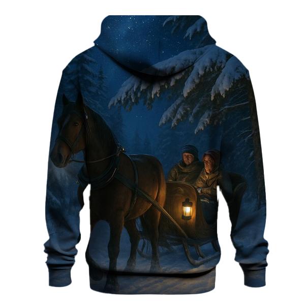 Starlit Sleigh Ride Through The Pines zip-up hoodies