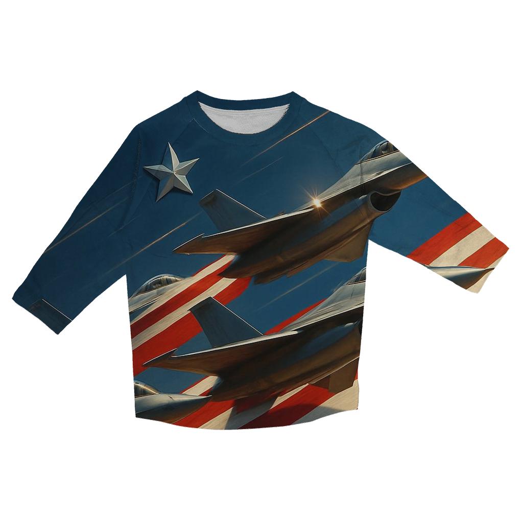 Steel Winged Freedom Formation cotton quarter sleeve shirts