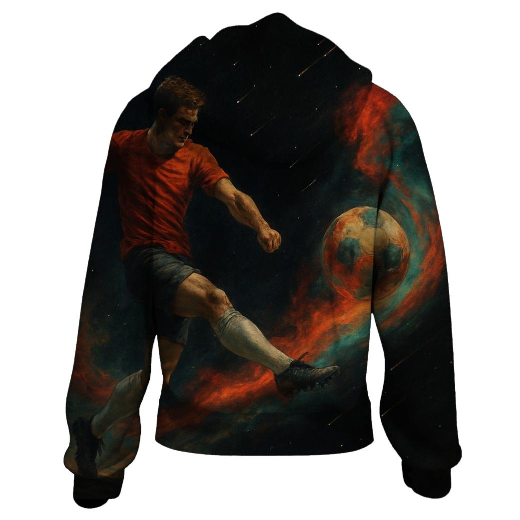 Galactic Soccer Nebula Kickoff zip-up hoodies