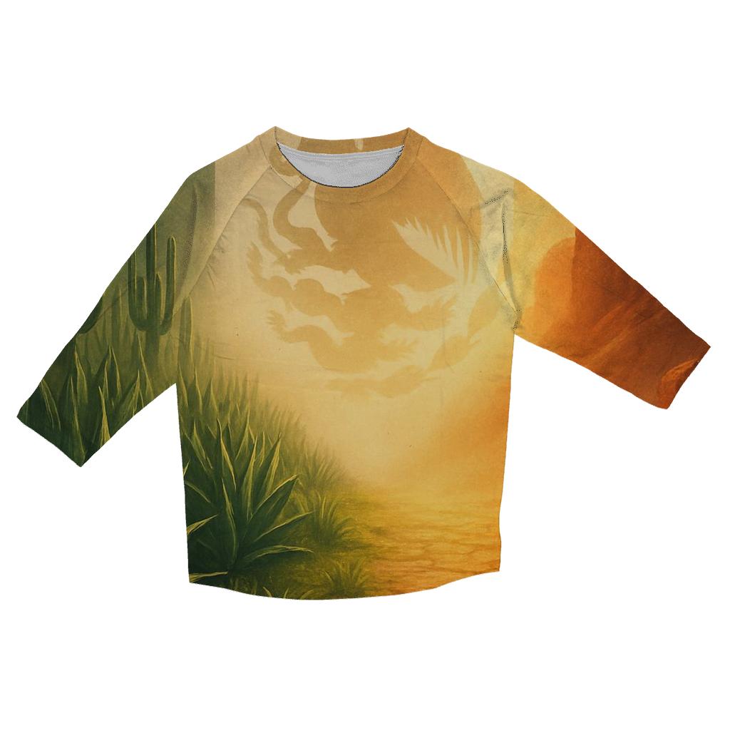 Mexican_flag_desert_bloom_morph casual three quarter sleeve shirts