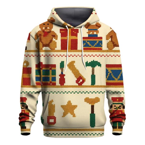 North Pole Toy Workshop Rows Design hoodie trends