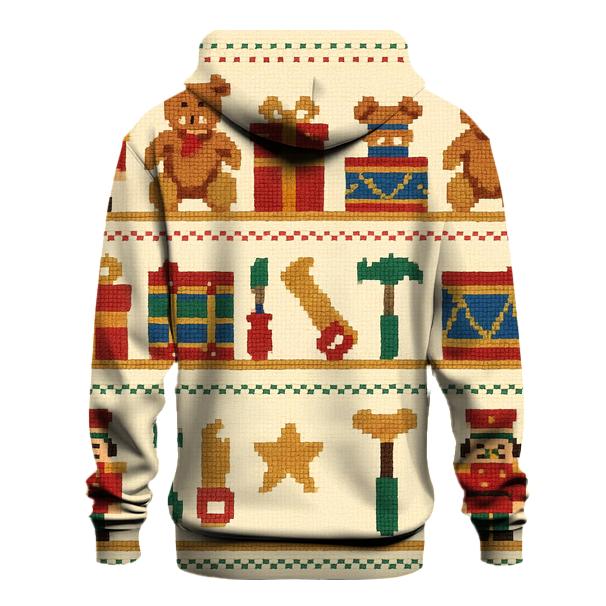 North Pole Toy Workshop Rows Design hoodie trends