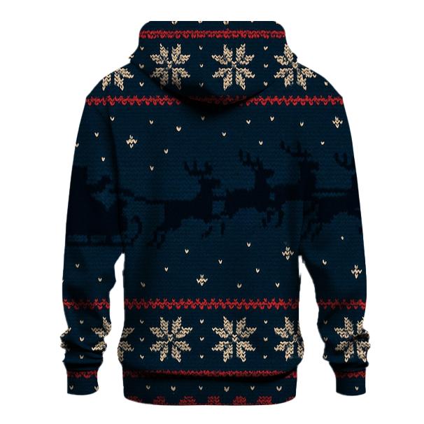 Midnight Sleigh Silhouette Bands Design premium hoodies