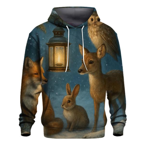 Woodland Animals Around The Christmas Lantern hoodie styles