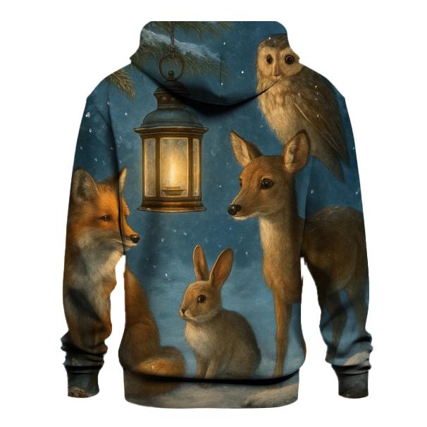 Woodland Animals Around The Christmas Lantern hoodie styles