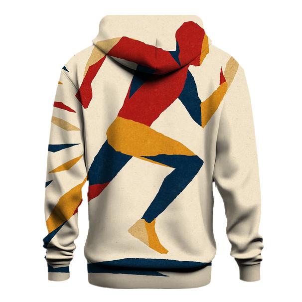 Kinetic Paper Collage Runner zip-up hoodies