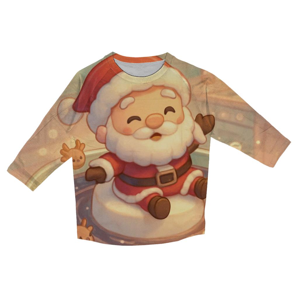 Chibi Santa Marshmallow Galaxy designer 3/4 sleeve blouses