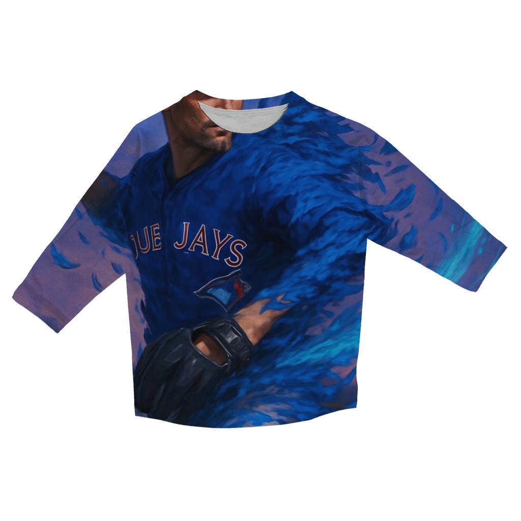 Twilight Bullpen Roar Blue Jays Inspired stylish quarter sleeve tops