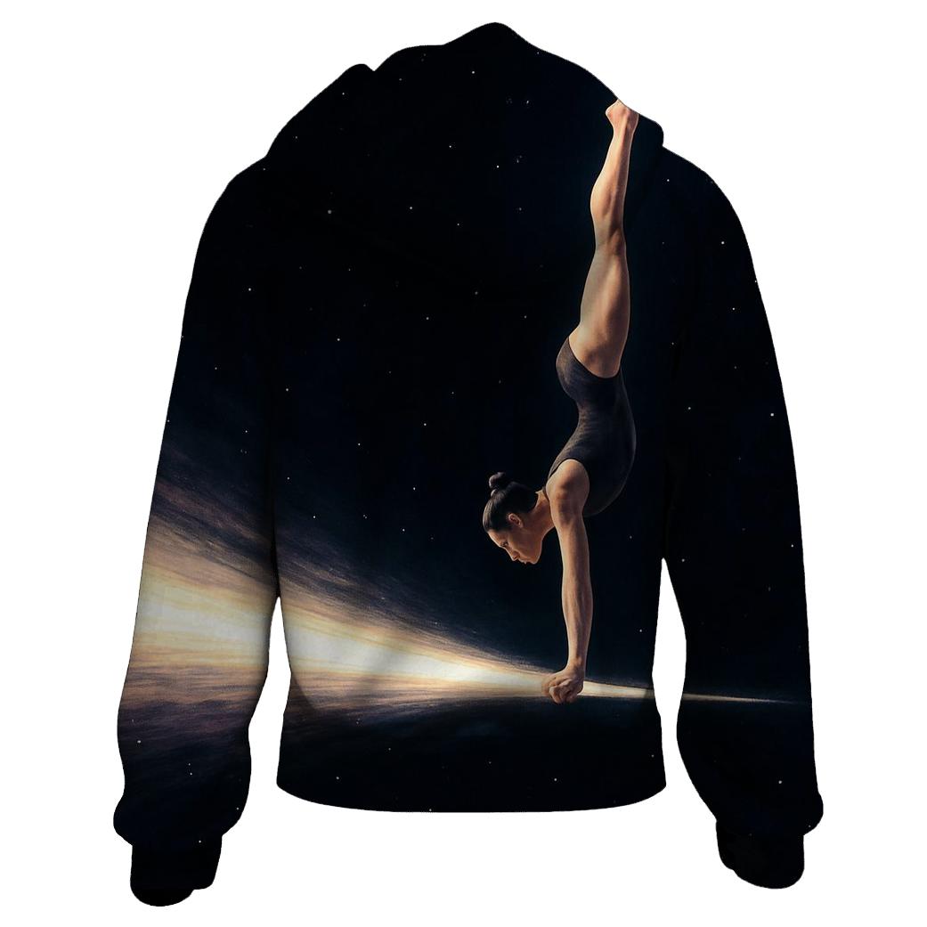 Comet Trail Gymnastics Beam printed hoodies