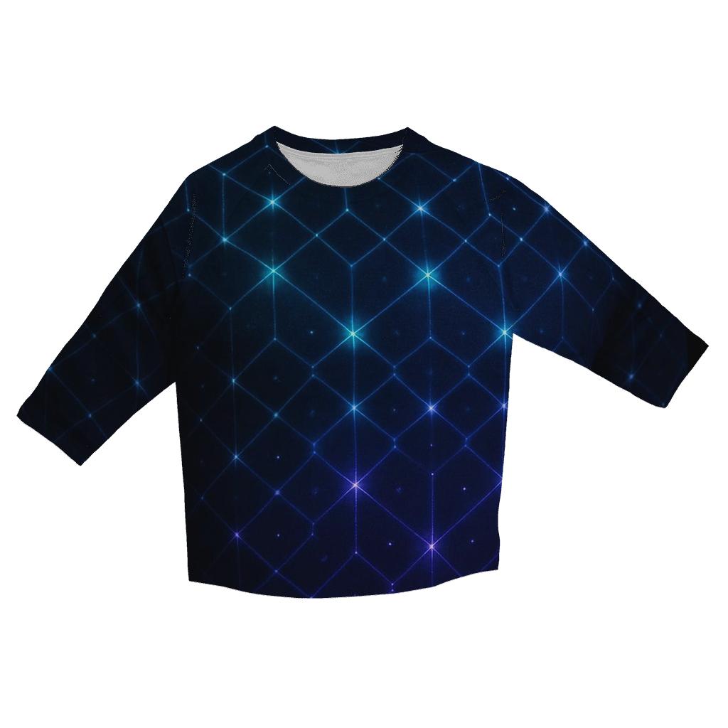 Stellar Lattice Glow stylish quarter sleeve tops