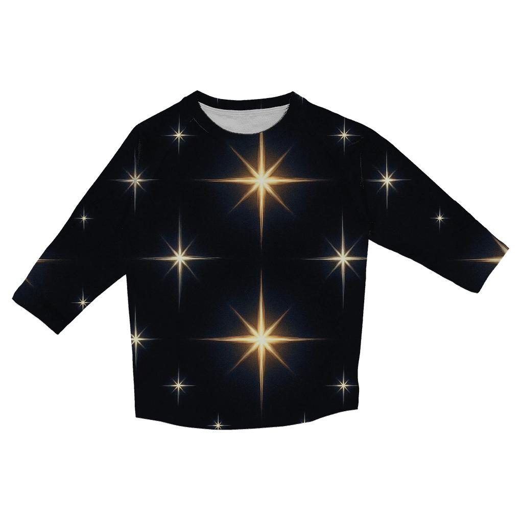 Nativity Star Radiant Grid fashion 3/4 sleeve shirts