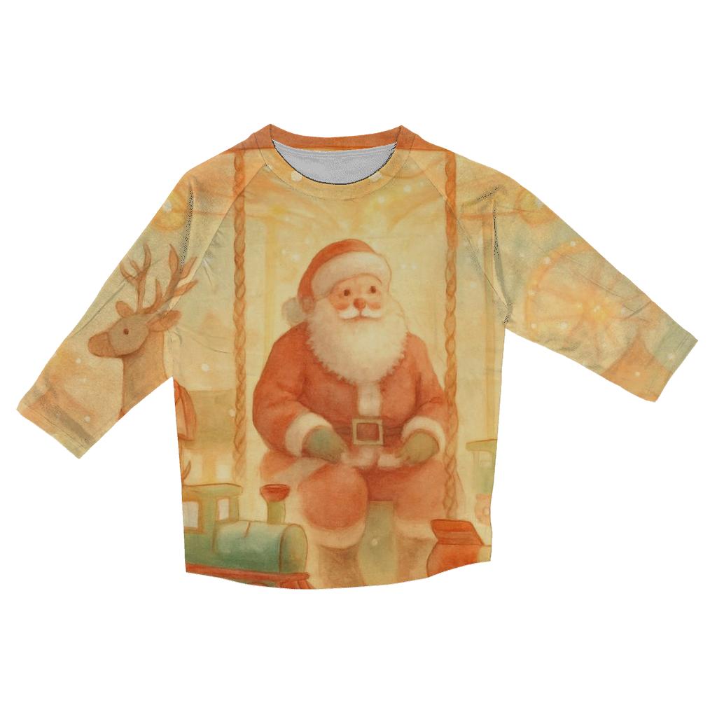 Santa Carnival Carousel Of Gifts stylish quarter sleeve tops