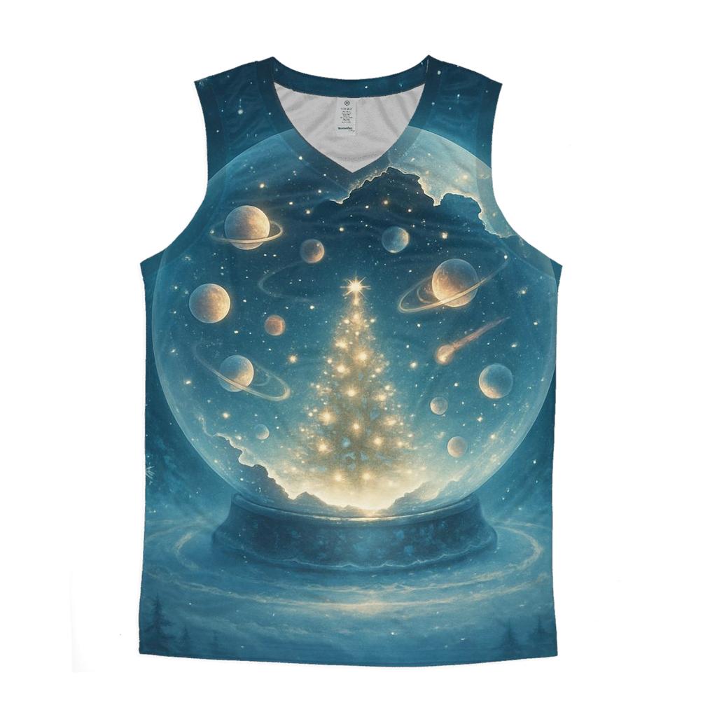 Cosmic Snow Globe Forest designer workout tanks