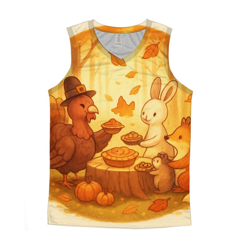 Woodland Friends Giving Feast casual summer tank tops