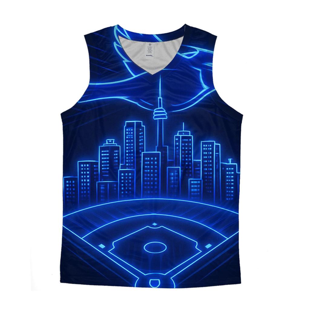 Skyline Surge Diamond In Blue Jays cotton sleeveless tops