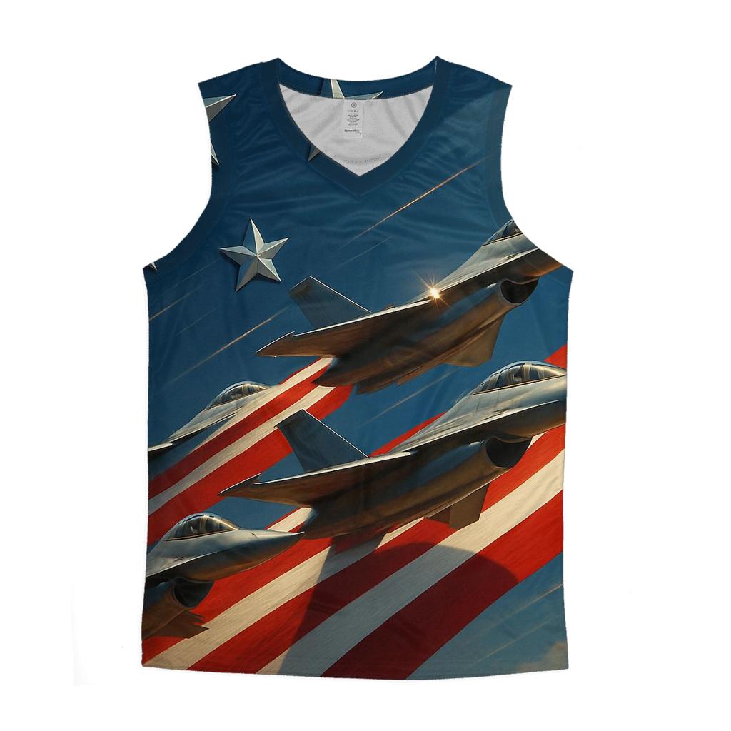 Steel Winged Freedom Formation designer workout tanks