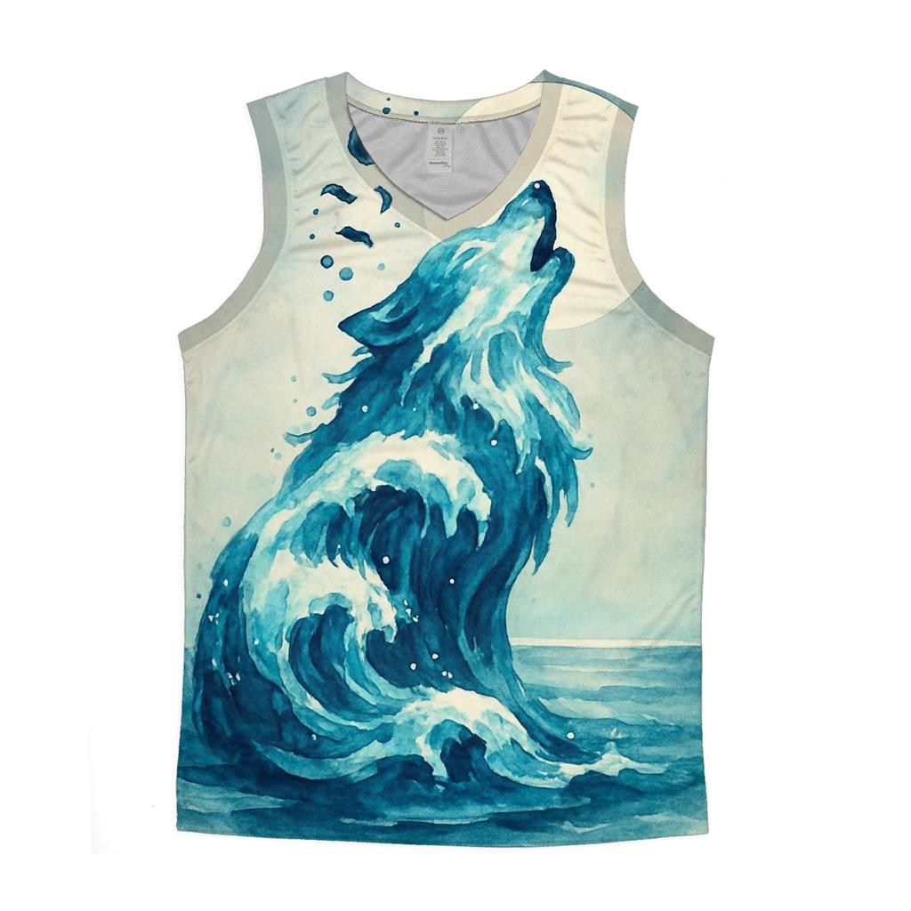 Ocean Tide Moonwolf cotton sleeveless tops
