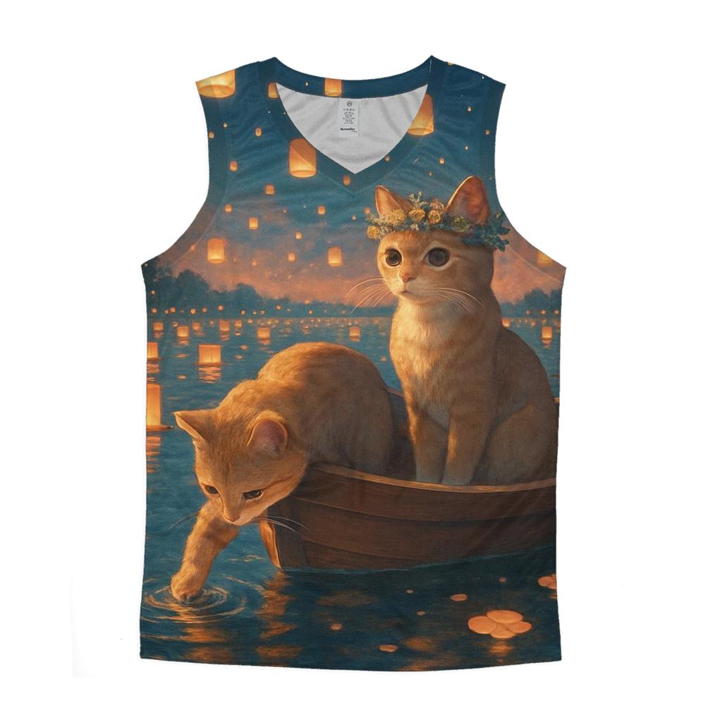 Lantern Festival River Cats trendy fitted tank tops