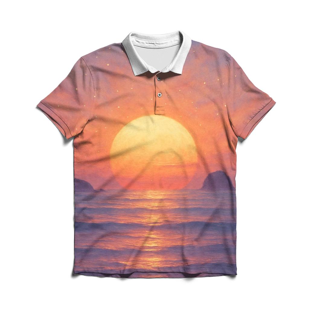 Celestial Tides At Sundown classic pique polos