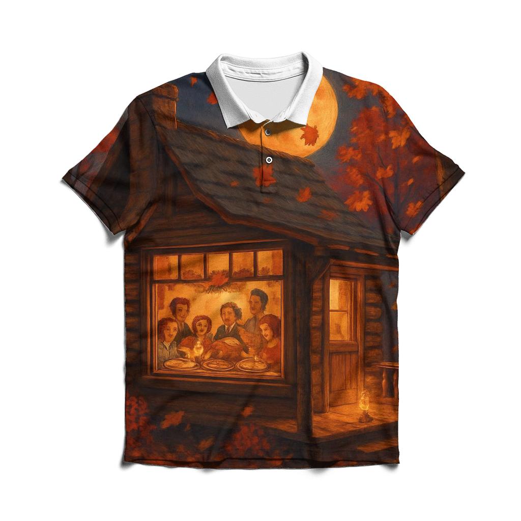 Harvest Moon Cabin Gathering stylish collar polo tees