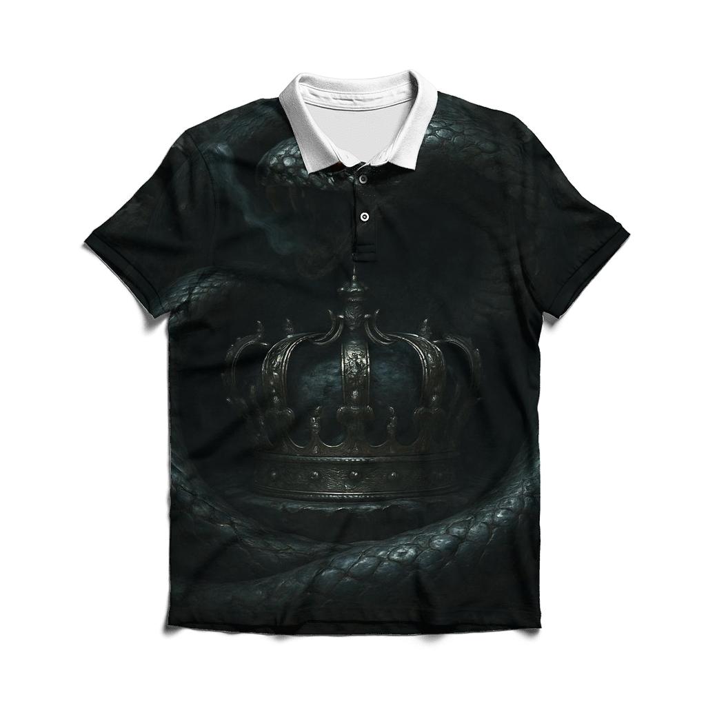 Covenant Of The Serpent Crown embroidered polo tops
